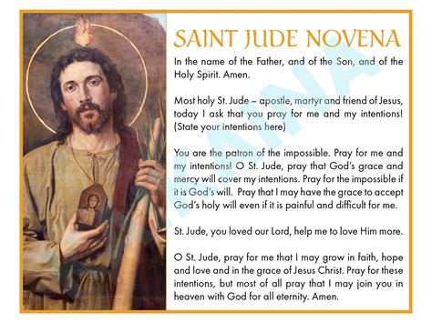 Saint Jude Novena Prayer Card Downloadable and Printable, 4 up on 8.5 X ...