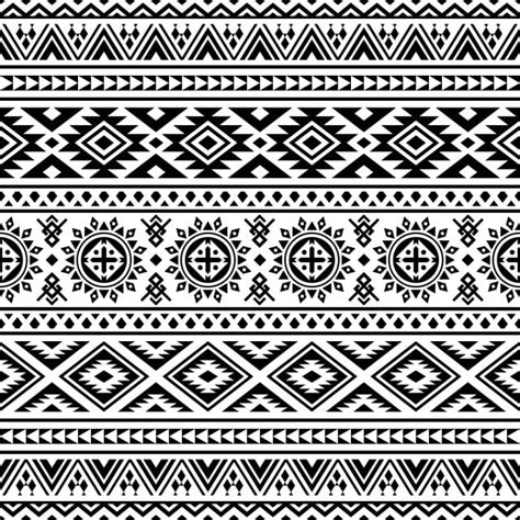 Motif Tribal Pattern Vector Design Images, Ethnic Seamless Pattern In Bnd White Color Tribal ...