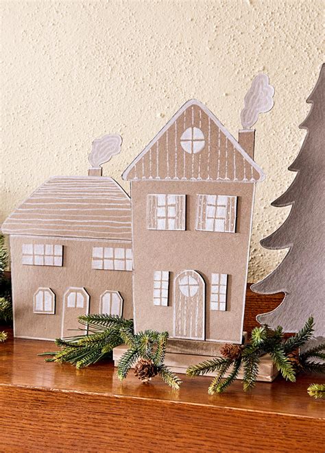 Create This Inexpensive Chipboard Christmas Village in an Afternoon | Diy christmas village ...