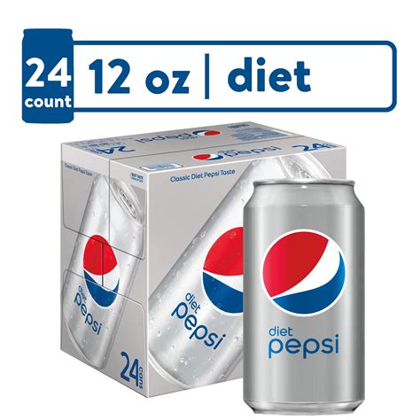 Diet Pepsi Soda Pop, 12 fl oz, 24 Pack Cans - Walmart.com