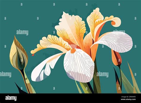 iris flower watercolor art Stock Vector Image & Art - Alamy