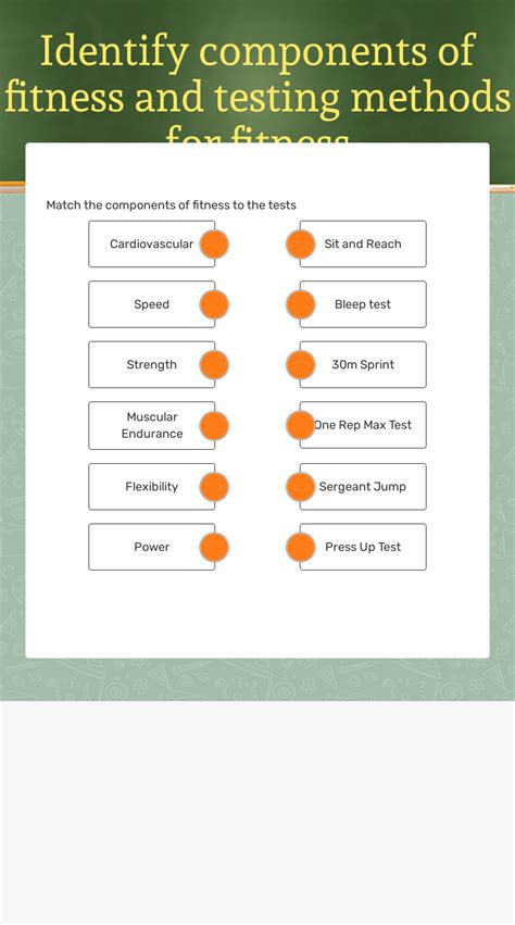 Identify components of fitness and testing methods for fitness | Interactive Worksheet by Liam ...