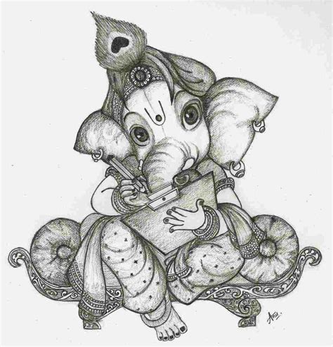 Easy Sketch Of Ganesha at PaintingValley.com | Explore collection of Easy Sketch Of Ganesha