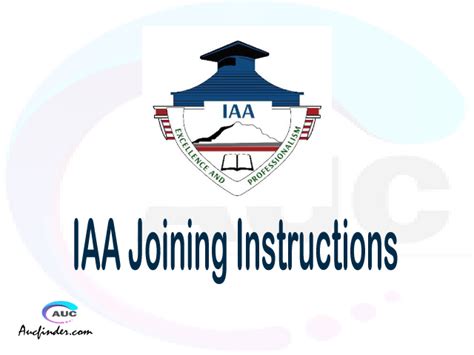 IAA joining instruction pdf 2021/2022 | Joining Instruction Institute of Accountancy Arusha IAA 2021