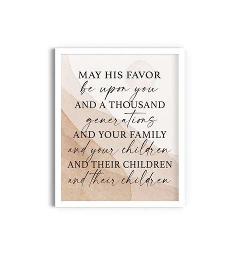 May His Favor Be Upon You Printable the Blessing the Lord - Etsy