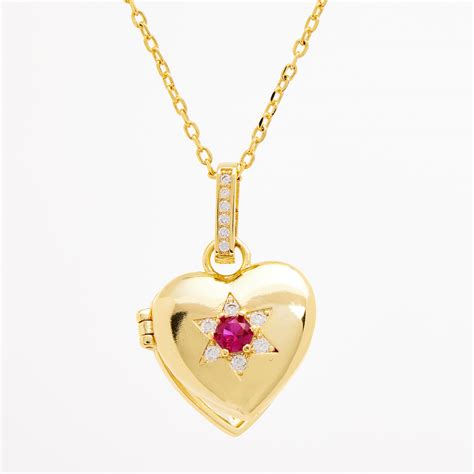 14ct Gold Plated Locket Necklaces - TK Maxx UK