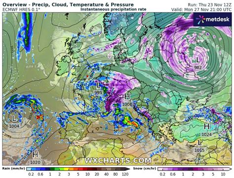 A Winter Storm with Arctic Cold Outbreak heads for a large part of Europe