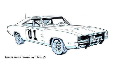 General Lee Car Drawing at GetDrawings | Free download