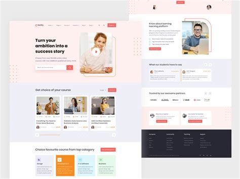 Skilify E-Learning Website - Online Course Website Template | Learning website design, Online ...