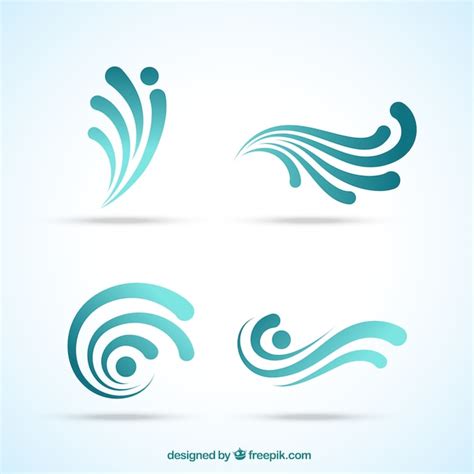 Free Vector | Abstract wave logos