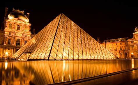 Louvre pyramid by night editorial photo. Image of night - 10573296