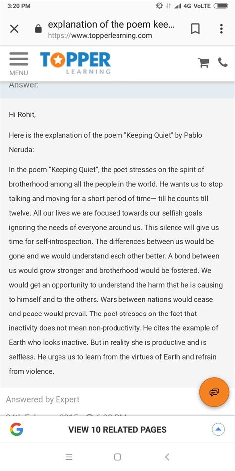 😂 Keeping quiet poem explanation. Poem Analysis of Just Keep Quiet And Nobody Will Notice by ...