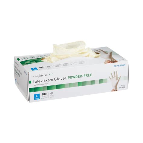 McKesson Confiderm CL Latex Examination Gloves, Powder-Free, Large, 100 ...