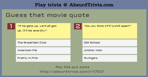 Trivia Quiz : Guess that movie quote