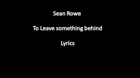 Sean Rows "TO LEAVE SOMETHING BEHIND" from the accountant - YouTube