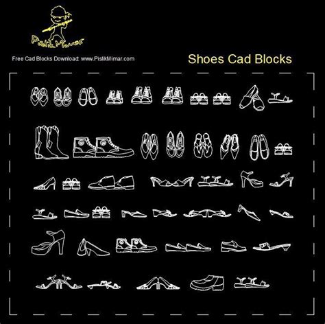 Shoes Elevation Dwg ⏬ in AutoCAD Block (108,65 KB)