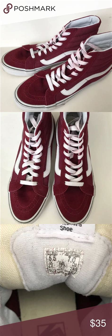 Maroon Vans Old Skool Sk8-Hi | Maroon vans, Vans, Vans old skool