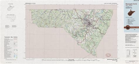 Monongalia County, West Virginia : 1:100 000-scale topographic map ...