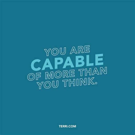 a blue background with the words you are capable of more than you think ...