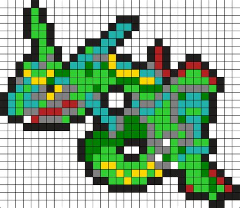 Minecraft Mega Rayquaza Pixel Art Grid - Pixel Art Grid Gallery