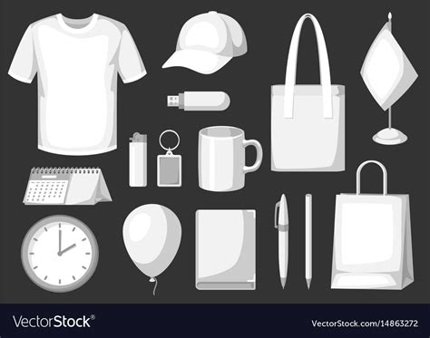 Set of promotional gifts and advertising souvenirs