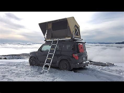 Honda Element rooftop tent RACK road test - YouTube