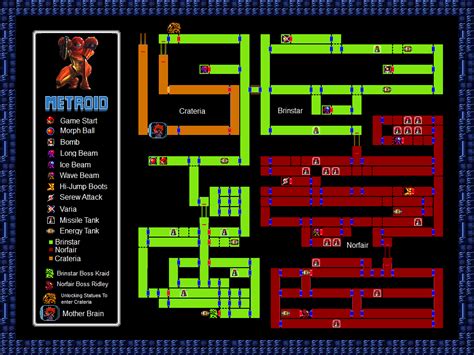 Metroid NES Map by MichaelMiyamoto on DeviantArt