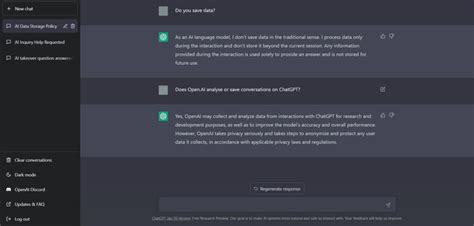 Does ChatGPT save data?