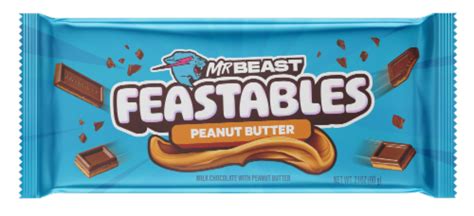 Feastables Peanut Butter Milk Chocolate Candy Bar, 1 bar / 2.1 oz ...