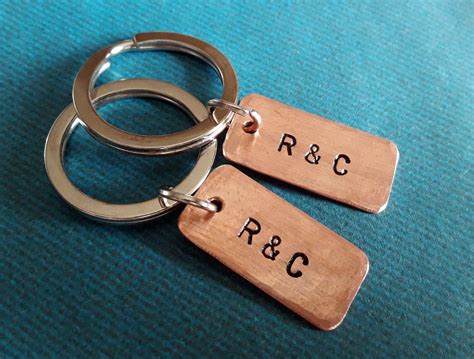 Couples Keychain Set Personalized Couples Gift Boyfriend - Etsy