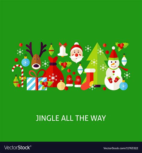 Jingle all the way greeting Royalty Free Vector Image