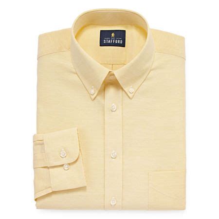 Stafford Mens Wrinkle Free Oxford Button Down Collar Big and Tall Dress ...