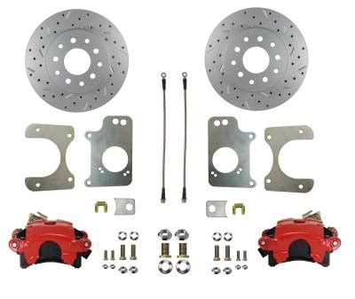 Red Caliper, MaxGrip XDS Brake Kit - 10 Bolt GM G Body Rear Disc Brakes