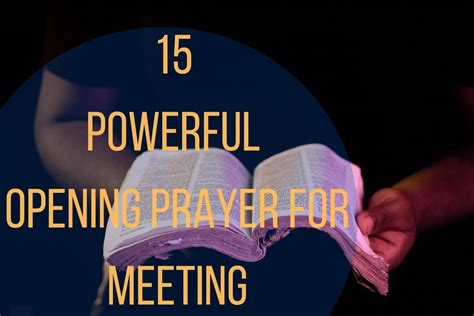 15 Powerful Opening Prayer For Meeting – Bible Verses of the day