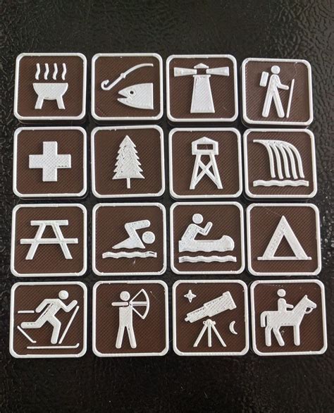 State and National Park Symbol Magnet by WattsForLunch | Map symbols ...