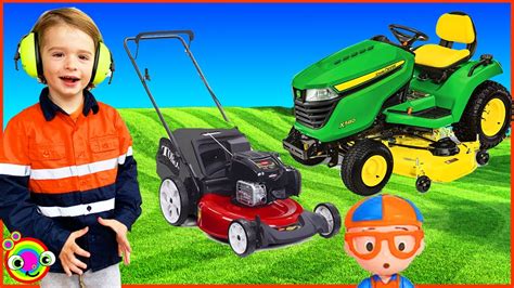 Lawn Mower Videos for Children | BLiPPi Toys | min min playtime - YouTube