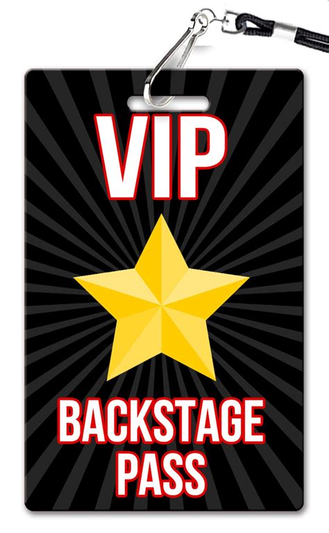 VIP Backstage Pass - PVC Invites - VIP Birthday Invitations