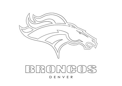 Broncos Logo Black And White