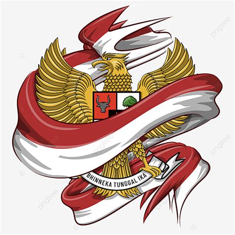 Garuda Pancasila Vector Hd PNG Images, Garuda Pancasila Emblem Logo Of Indonesian With Flag ...