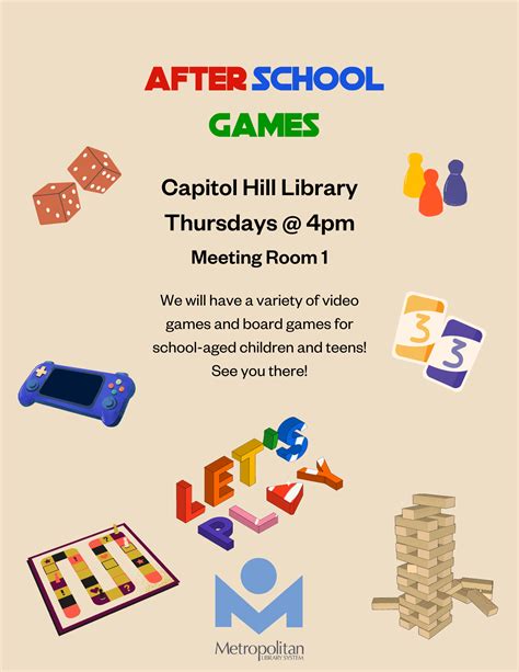 After School Games | Metropolitan Library System