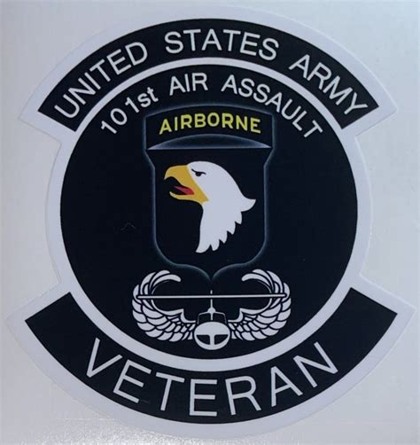 US Army 101st Airborne Division Air Assault Veteran Sticker - Decal ...