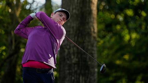 Robert MacIntyre of Scotland plays a stroke from the No. 2 tee during ...