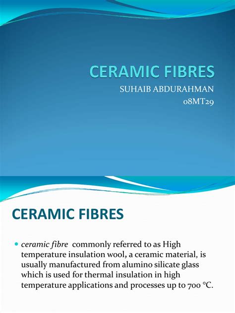 Ceramic Fibres | PDF | Materials | Heat Transfer