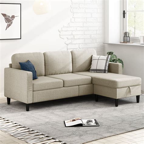 MUZZ Sectional Sofa with Movable Ottoman, Free | Ubuy Botswana