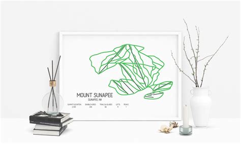 Sunapee Mountain Ski Resort New Hampshire Trail Map - Etsy