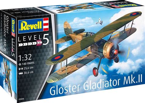 Gloster Gladiator Mk. II (1:32) Plastic Model Kit letadlo 03846 - Revell | Car-model-kit.com