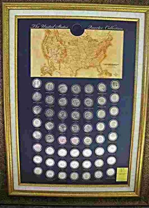 Framed United States Stae Quarter Collection 56 Coins - Nov 22, 2014 ...