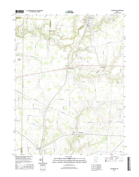 MyTopo Lynchburg, Ohio USGS Quad Topo Map