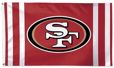 San Francisco 49ers Vertical Stripes Deluxe 3×5 Flag - I AmEricas Flags