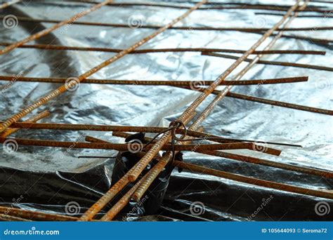 Mesh for Reinforcement Concrete Slab Stock Image - Image of repair, work: 105644093